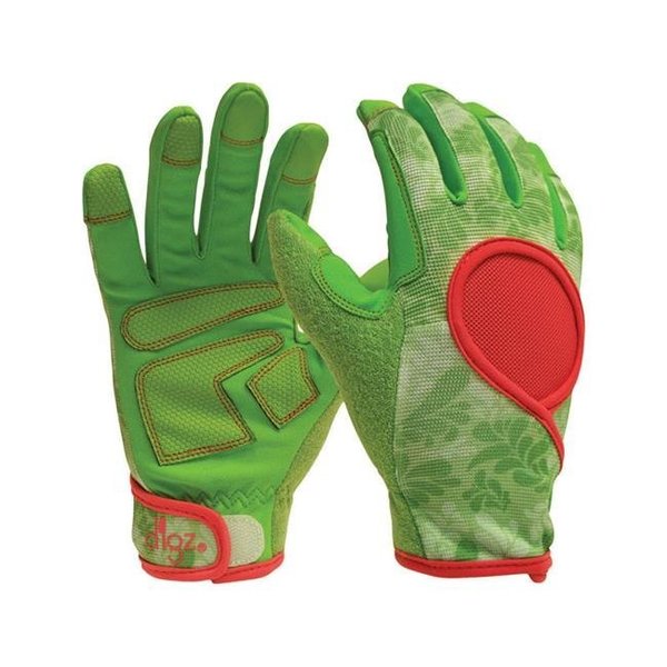 Digz Digz 7503410 Womens Signature Synthetic Leather Gardening Gloves - Green  Large 7503410
